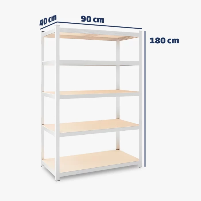 Estante Metálico Galvanizado Blanco - Imagen 2