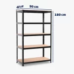 Estante Metálico Galvanizado Negro - Imagen 2