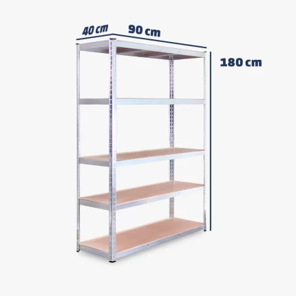 Estante Metálico Galvanizado Plateado