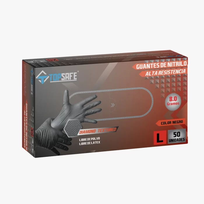Guante Negro-L Guante Nitrilo Negro 8.0 gr - Imagen 1