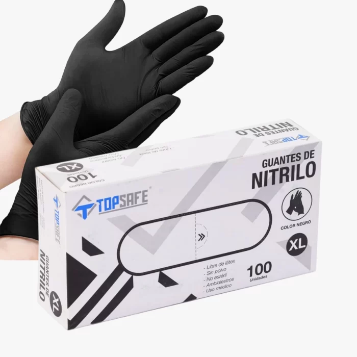Guantes Negros Guantes de Nitrilo Negro 3.5 gr - Imagen 1