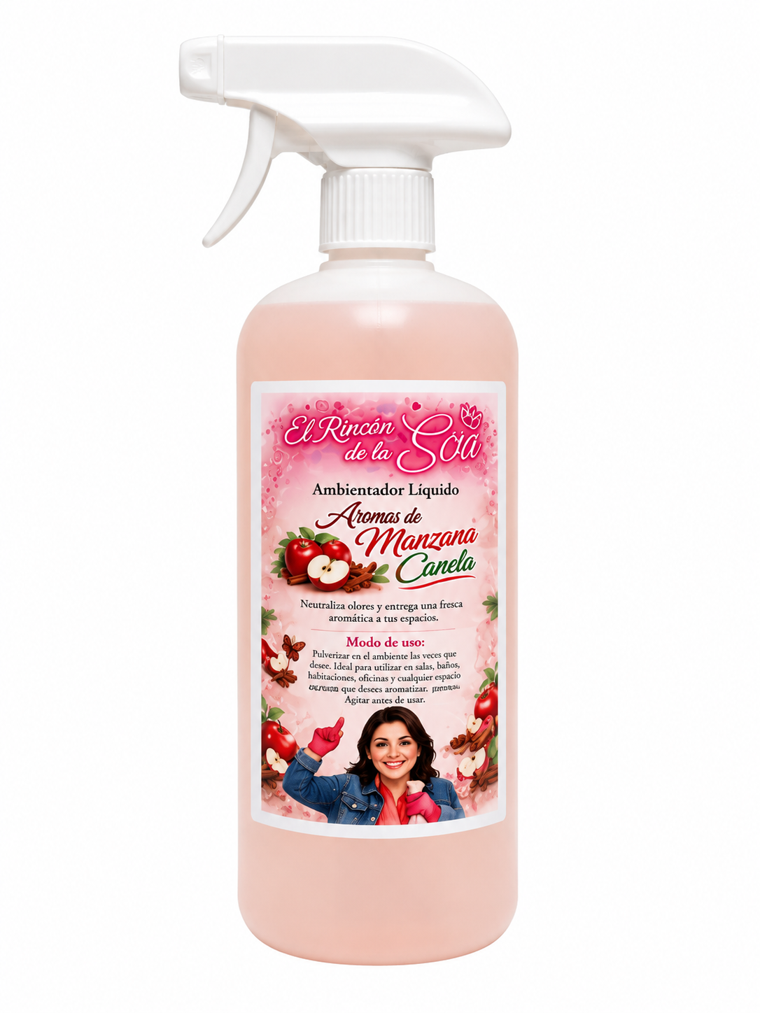 Ambientador Líquido Aromas de Manzana Canela El Rincón de la Soa | Neutraliza Olores