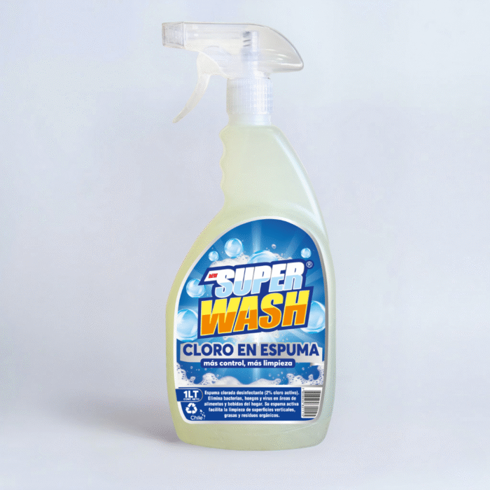 Cloro en Espuma SUPER WASH 1 Litro | Más Control, Más Limpieza - Imagen 1