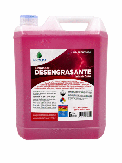 Limpiador Desengrasante Industrial Cocina PROLIM 5 Litros | Línea Profesional