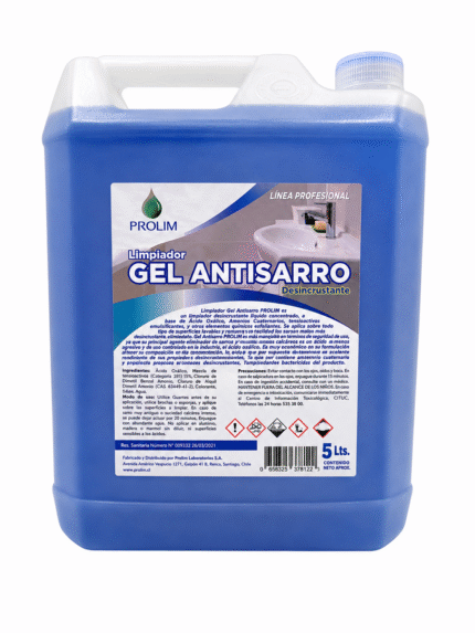 Limpiador Gel Antisarro Desincrustante PROLIM 5 Litros | Línea Profesional