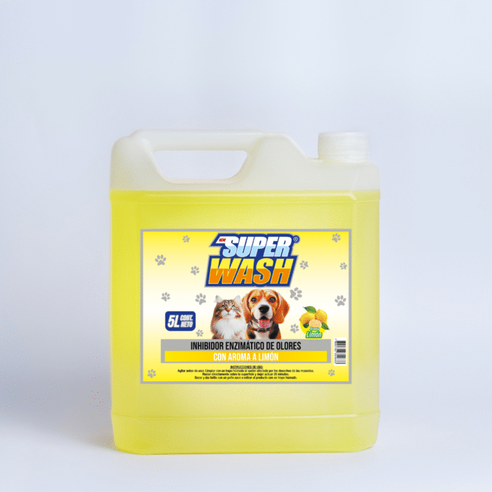 Inhibidor Enzimático de Olores SUPER WASH 5 Litros | Aroma a Limón - Imagen 1
