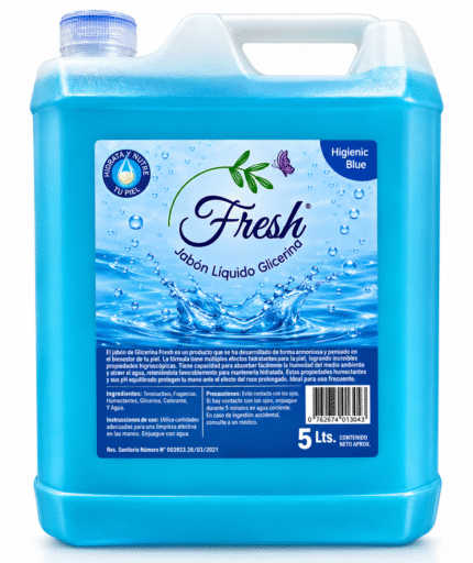 Jabón Líquido Glicerina Fresh 5 Litros | Higienic Blue