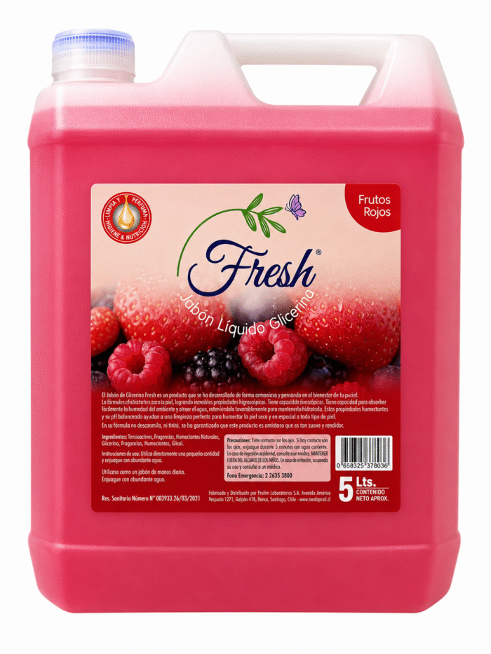 Jabón Líquido de Glicerina Fresh 5 Litros | Aroma Frutos Rojos - Imagen 1