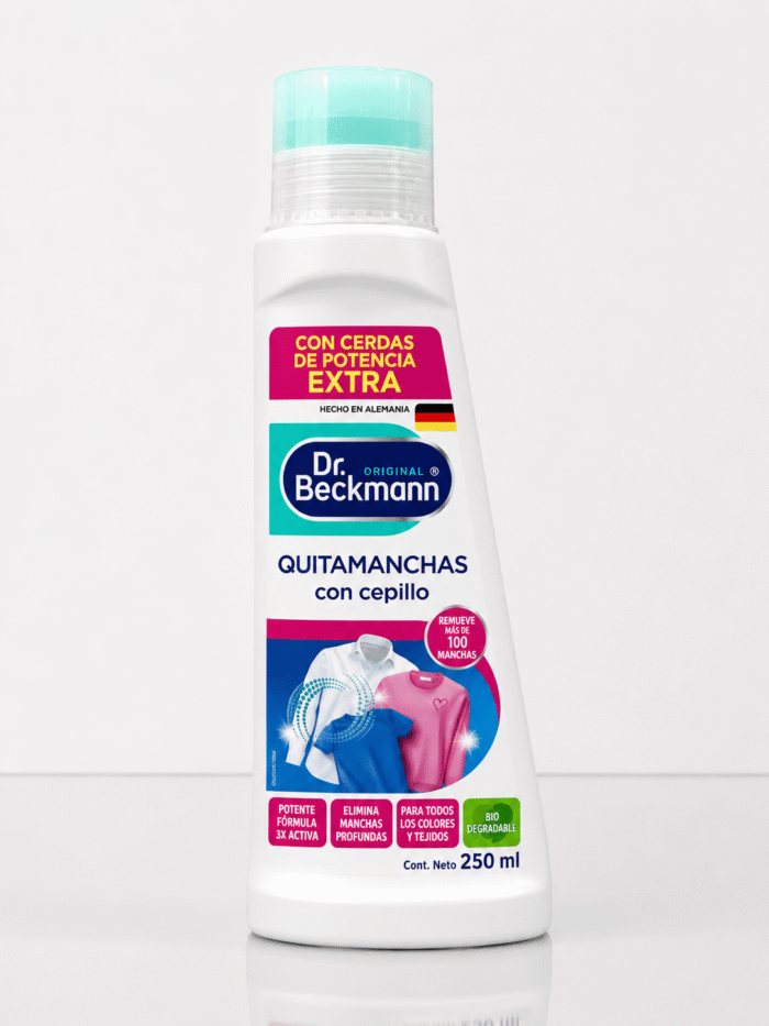 Quitamanchas con Cepillo Integrado Dr. Beckmann 250 ml | Fórmula 3X Activa para Manchas Profundas - Imagen 1